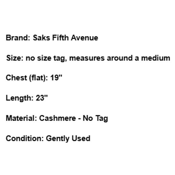 Saks Fifth Avenue Cardigan Sweater Preppy Old Money Quiet Luxury Teal Medium - Picture 4 of 4